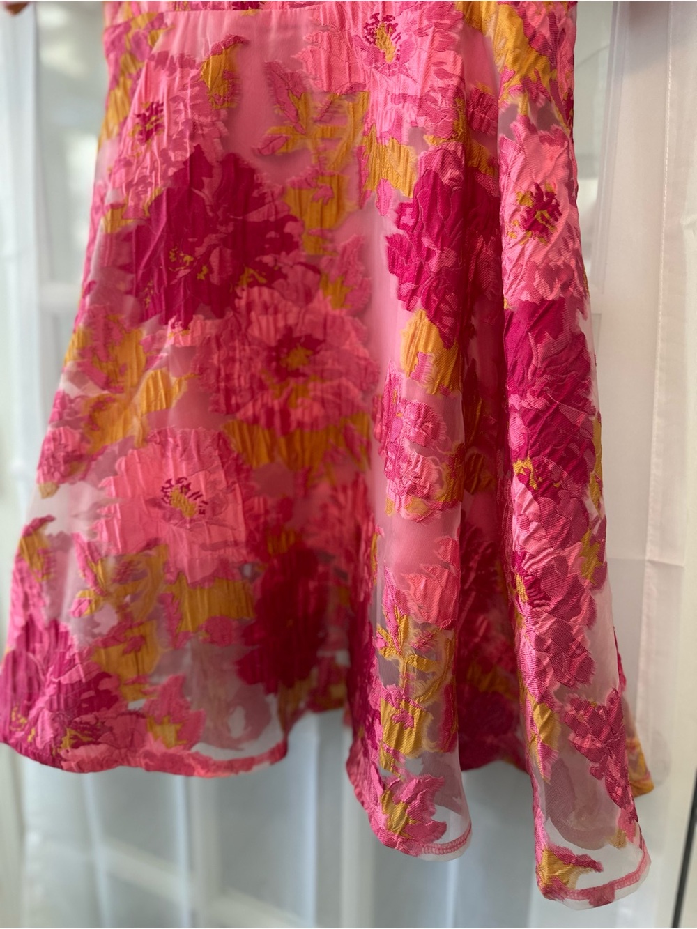 Petal + Pup Pink Floral Puff Sleeve Mini Dress - Picture 7 of 12